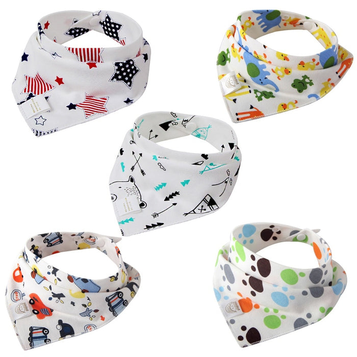 5 PCS/Lot Baby Bibs Bandana