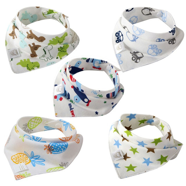 5 PCS/Lot Baby Bibs Bandana