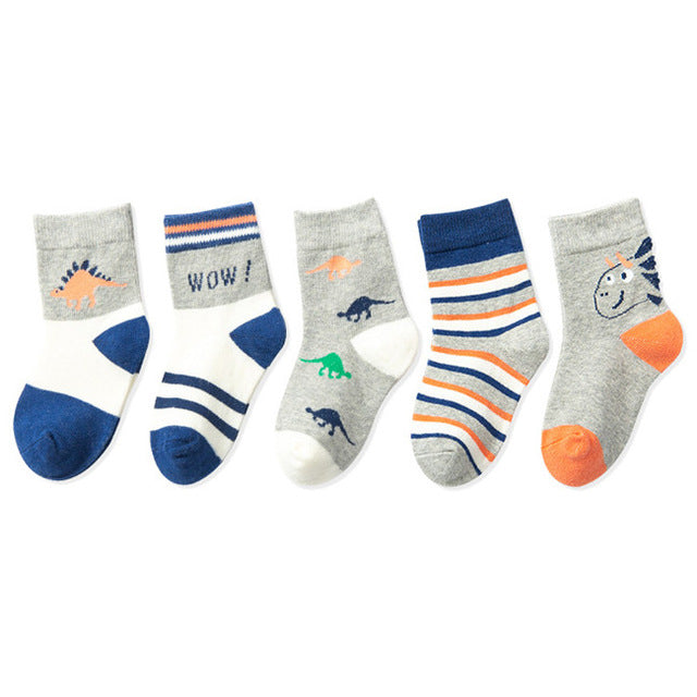 5pairs/lot Autumn Winter New Kids Cotton socks