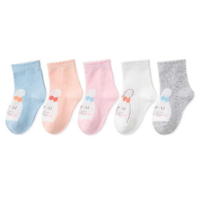 5pairs/lot Autumn Winter New Kids Cotton socks