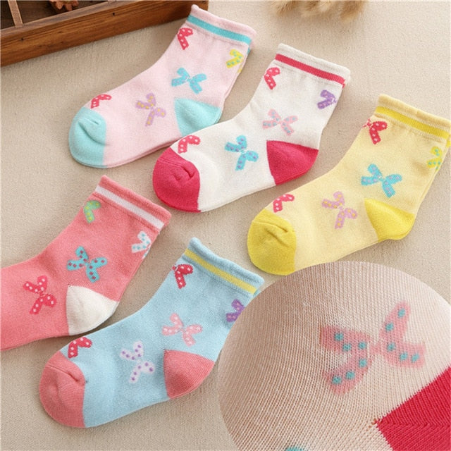 5pairs/lot Autumn Winter New Kids Cotton socks
