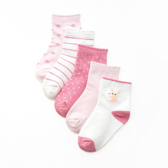 5pairs/lot Autumn Winter New Kids Cotton socks