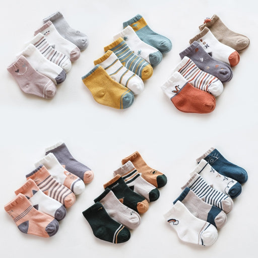 5Pairs/lot Infant Baby Socks