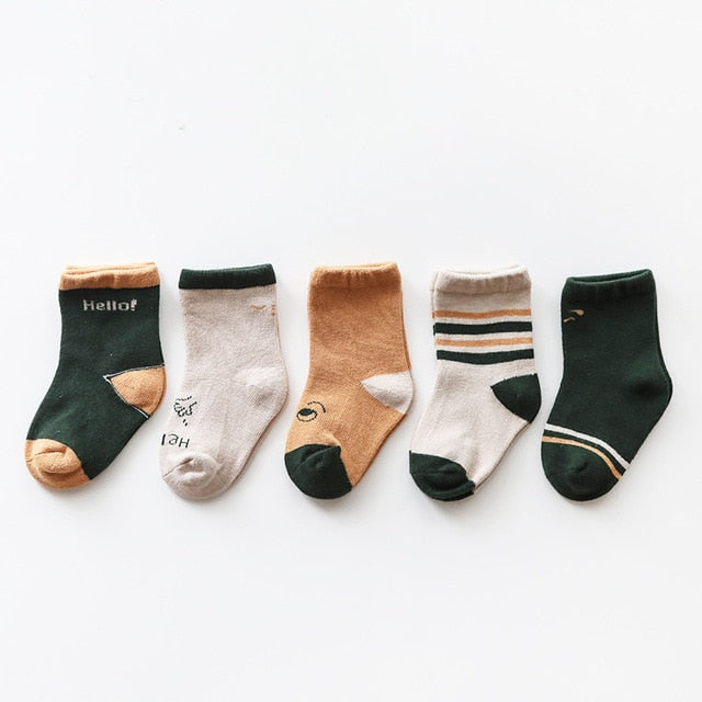 5Pairs/lot Infant Baby Socks