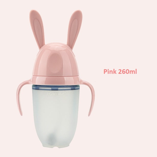 Baby silicon nursing bottle water bottle