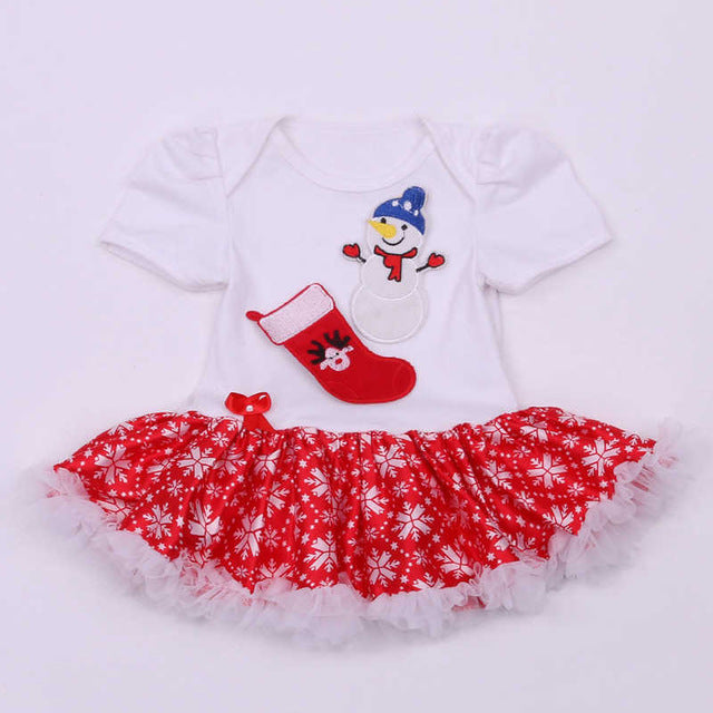 Christmas Baby Tutu Dress Cotton Baby Christmas Festival