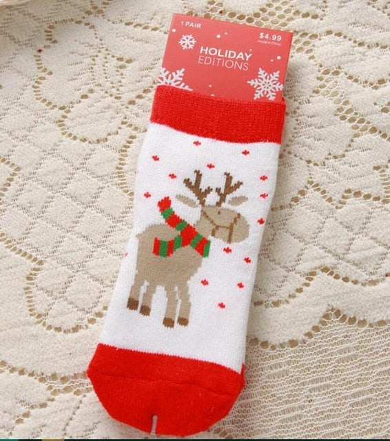 Xmas baby socks Reindeer Snowflake