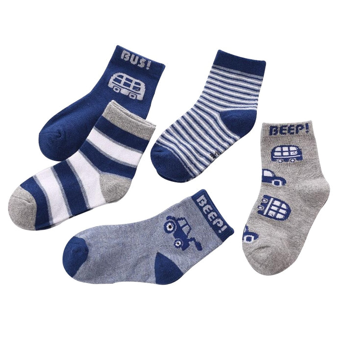 5pairs/lot Autumn Winter New Kids Cotton socks
