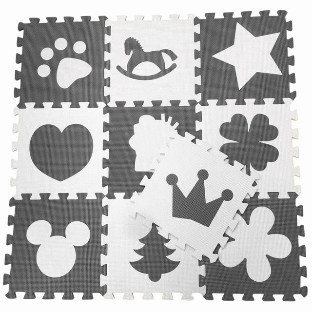 Marjinaa 10/20pcs Gray White carpets